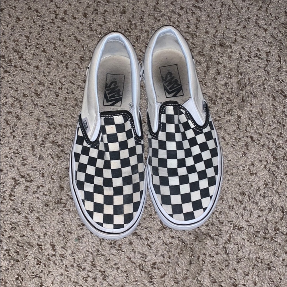 checkered slip on vans